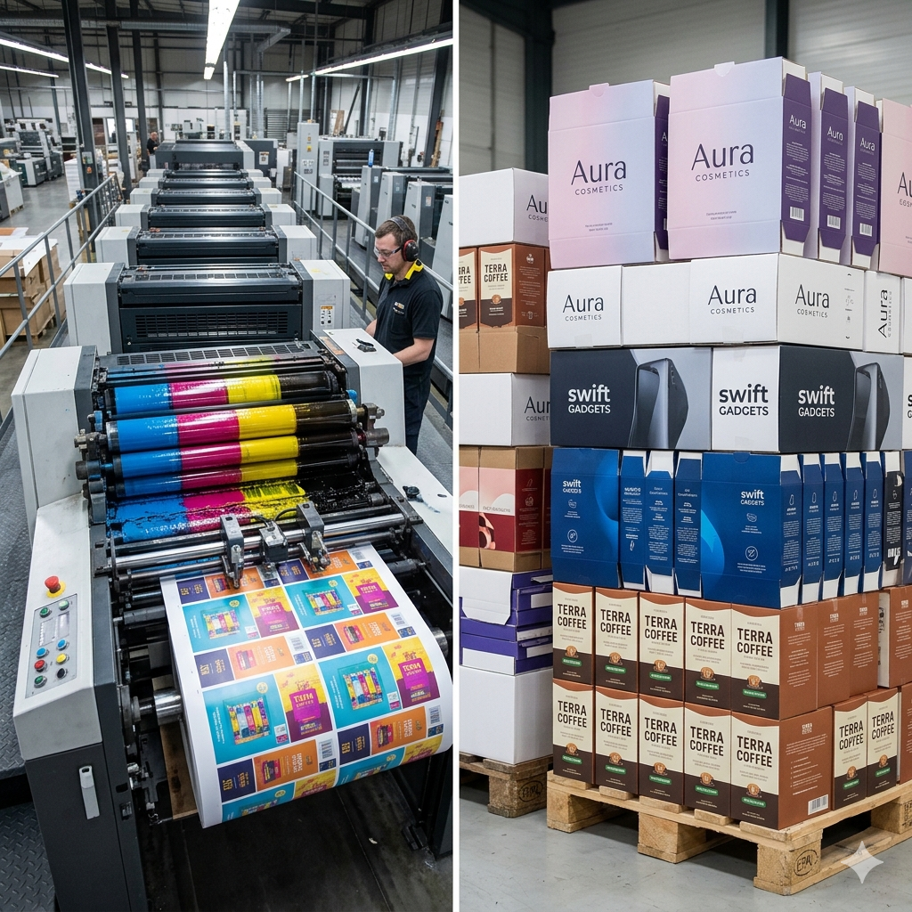 Offset vs digital printing for packaging boxes: which saves you more at 1000+ units?